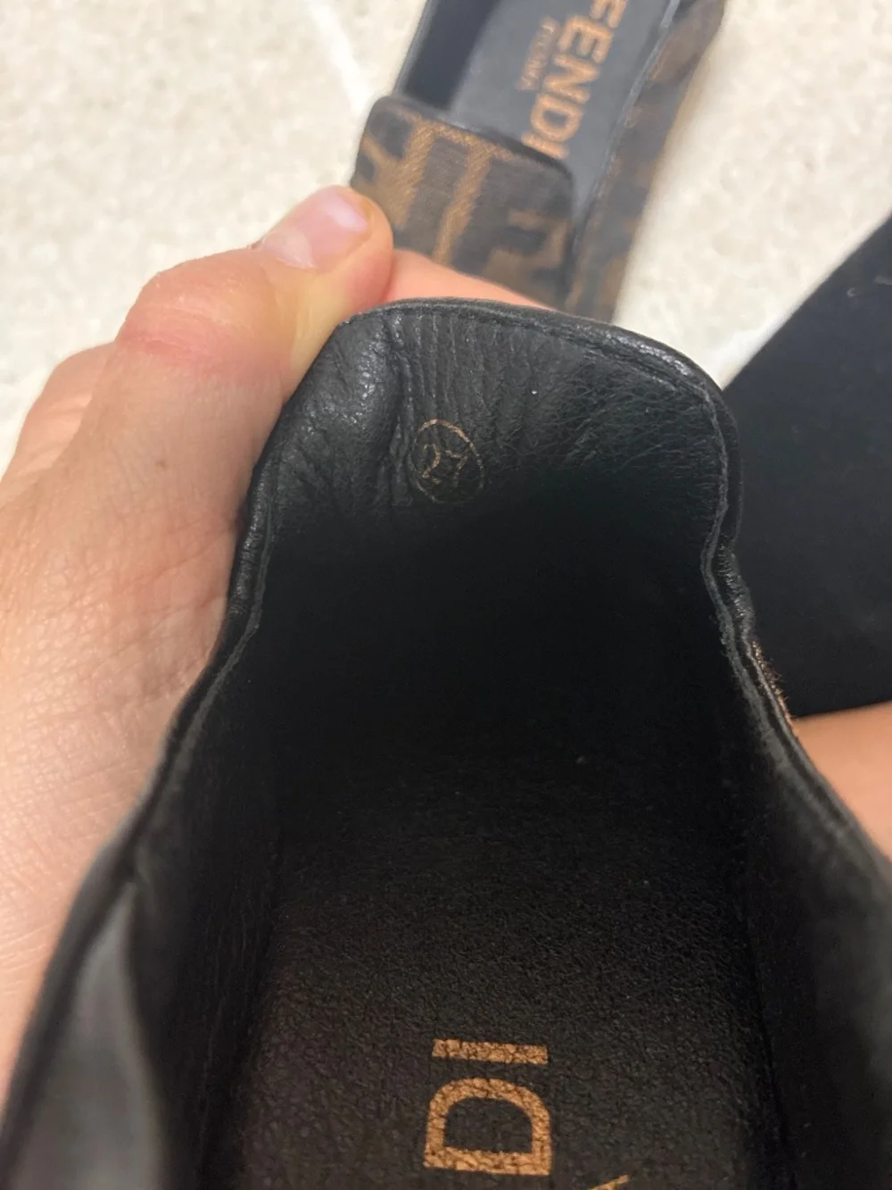 Kids fendi brown monogram espadrille loafers